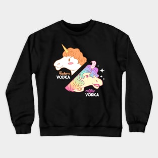 Funny Vodka Shirts Unicorn Liquor booze Gift Crewneck Sweatshirt